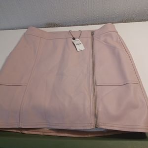 Express soft pink Faux leather skirt size 8 still has tags